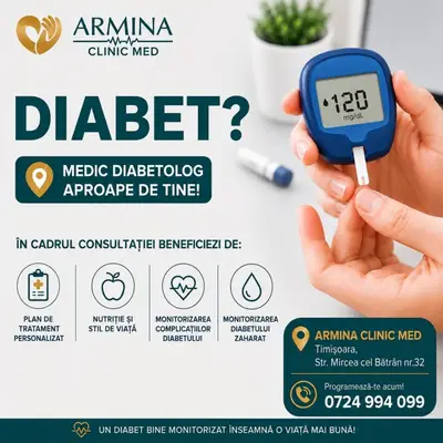 Consult pentru diabet gratuit prin CNAS cu bilet de trimitere