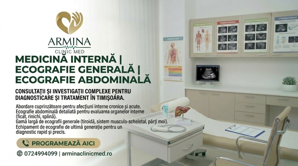 Consult Medicină Internă cu ecografie abdominală în Timișoara la Armina ClinicMed