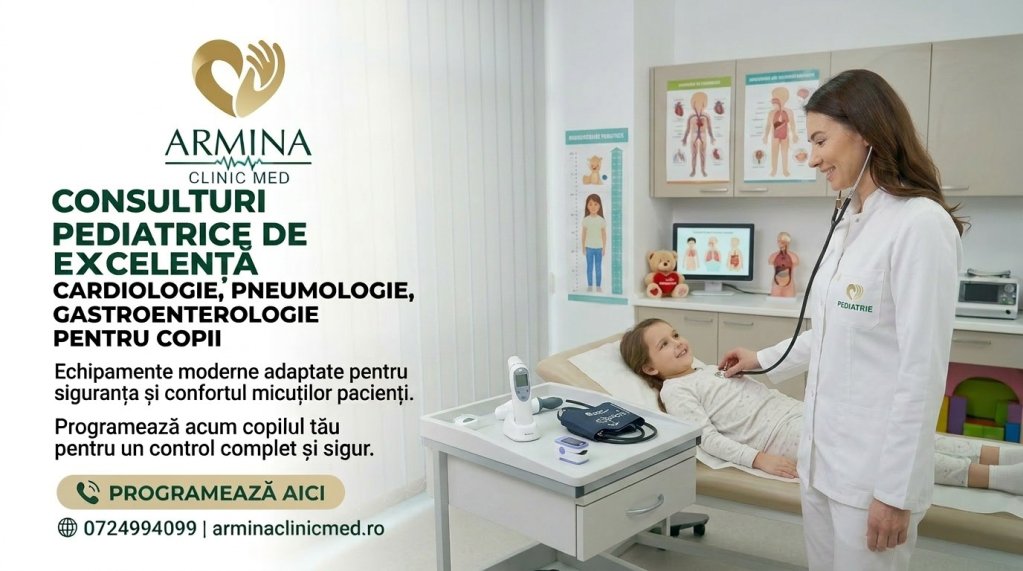 Consult pediatrie cu bilet de trimitere în Timișoara la Armina ClinicMed