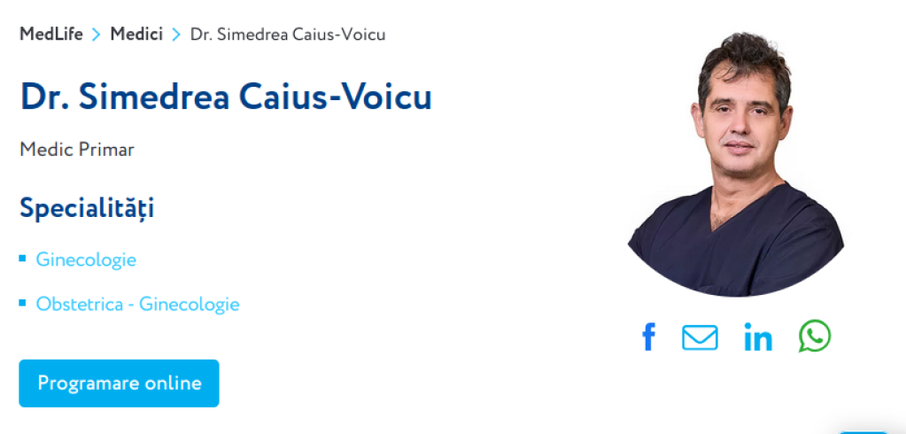 Simedrea Caius Voicu - doctor